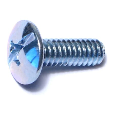 1/4-20 X 3/4 In Combination Phillips/Slotted Truss Machine Screw, Zinc Plated Steel, 25 PK
